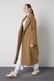Women's Mustard Premium Lined Long Coat 32037 - 6