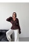 Hooded Zippered Sweatshirt with Corset Waist Detail - 4