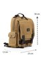 Small Size 30 cm Canvas Tarpaulin Waterproof Fabric Daily Backpack Mustard Yellow U571 - 2
