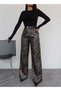 Waxed high waist wide leg pants - 3
