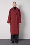 Women's Burgundy Premium Lined Long Coat 32037 - 2