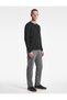 Cotton Long Sleeve Textured Basic Crew Neck Sweatshirt - 2