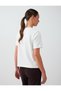 White Round Neck Short Sleeve Soft Touch Blouse - 5