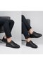 (Sneakers) Inside and Outside Genuine Leather Casual Men's Shoes Black Leather - 3