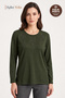 Women's Winter Rose Bunch Pattern Collar and Sleeves Embroidered, Stoned Clover Fabric Mother Combed Cotton Blouse