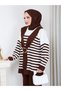 Women's Shawl Detailed Buckle Tricot Tunic Set - 6