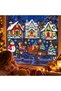 Christmas Snowy City Winter New Year Decoration Glass and Wall Sticker Set - 5