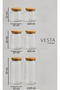 12-Piece Glass Jar Set with Airtight Bamboo Lids - 3 Different Sizes - Multi-Purpose Storage Jar - 6