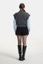 Women's Anthracite High Collar Thick Ribbed Knit Sweater - 4