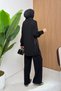 Soho Elegance Collar Detailed Women's Hijab Top and Bottom Set - 4