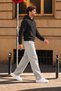 Men's Black Fleece Cardigan Jacket with Hood, Pockets, Wool Inside, and Full Zipper - 6