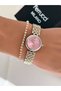 Steel Strap Minimal Case 2 Year Warranty 3 Atm Waterproof Women's Wristwatch + Bracelet Gift - 5