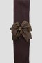 Girl's Ribbon Detailed Brown 3-Piece Premium Pantyhose Set - 3