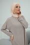 Chiffon Ready-To-Wear Turban with Side Stone Flower Accessory, Ht-104, Ht-104 Beige - 2