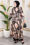 Patterned Viscose Suit Mink Black - 2