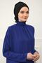 Pleated Design Chiffon Ready-To-Wear Turban, Ht-31, Ht-31 Black - 2