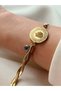 Ata Bracelet Italian Crushed Chain 316L Steel Gold Color - 4