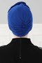 Rose Combed Cotton Bonnet, B-21 Cobalt Blue - 4
