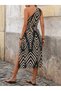 Women's One-Shoulder Side Gathered Slit Midi Single Jersey Dress - 3