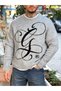 Giesto Front Logo Detailed Crop Sweatshirt Gray - 3
