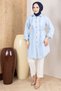 Ribbed Linen Tunic Baby Blue - 2