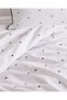 Milan Model Embroidered Black Ribbed Single Duvet Cover Set - 2