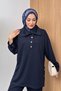 Soho Elegance Collar Detailed Women's Hijab Top and Bottom Set - 6
