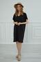 Slit Short Dress,Elb-4 Black - 2