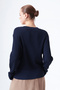 Buttoned Rayon Cardigan 601 Navy Blue - 3
