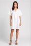 Women Textured Mini Dress, Off White
