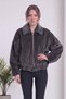 Women's Zippered Belt Detailed Bomber Jacket Black, Burgundy, Brown, Gray