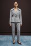 Belt Detailed Short Trench Coat - Gray - 2
