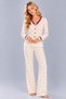 Women's Floral & Butterfly Print V-Neck Buttoned Long Sleeve Camisole Pajama Set - 2