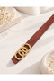Suede Leather Women's Trouser Belt with United Ring Buckle, Jacket Belt, Dress Belt, Shirt Belt