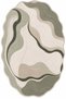 Eta Pastel Wavy Abstract Pattern Modern Woven Base Decorative Carpet Eta4391