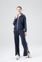 Piping and Grass Detailing on the Pants, Slit Modal Fabric Tracksuit Set - 4