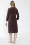 Women's Cotton Velvet Zipper Pocket Lace Long Sleeve Dress / Dusty Rose 3887 - 6