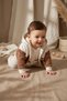 Amber Soft Cotton Hooded Jacket 3-Piece Baby Set - Earth Tones Special Series Printed Bodysuit and Pants - 2