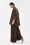 Women's Brown Italian 100% Cotton Velvet Patterned Trousers with Shirt Oversize Velvet Suit 40 - 46 Size - 6