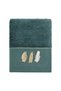 Missi Bamboo Leaf Embroidered 2-Piece Towel Set Dark Green 50X90 Dark Green