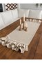 İnci Vintage Seamless Light Beige Ruffled Runner - 2