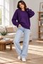 New Season Women's Oversize Crew Neck Soft Textured Knitwear Sweater – Stylish and Comfortable Daily Combination - 4