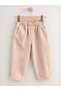 Girl's Elastic Waist 3-Pocket Balloon Jeans Striped Pink - 3