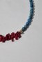 Certified 8 mm Apatite, Red Coral Natural Stone Necklace - 3