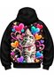 Snow Masked Ninja Unisex Sweatshirt Cardigan 3 Yarn Thick Fleece (100% Cotton)
