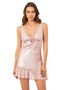 Powder Short Double Satin Dressing Gown Nightgown Set 7816 - 2