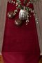 Velvet Textured Red Modern Runner