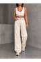 Women's Ecru Casual Jean High Waist Cream Jean Cream Palazzo Jeans 100% Cotton