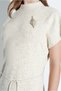 Brooch Detailed Midi Dress - 3