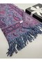 Women's Cashmere Textured Shoulder Shawl and Scarf Royal Paisley Embroidered Patterned Soft Textured Fringed 70 X2 00 cm